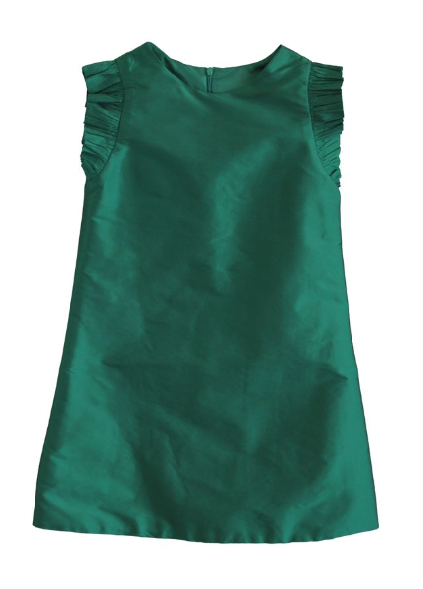 Green Flutter Sleeve Dress