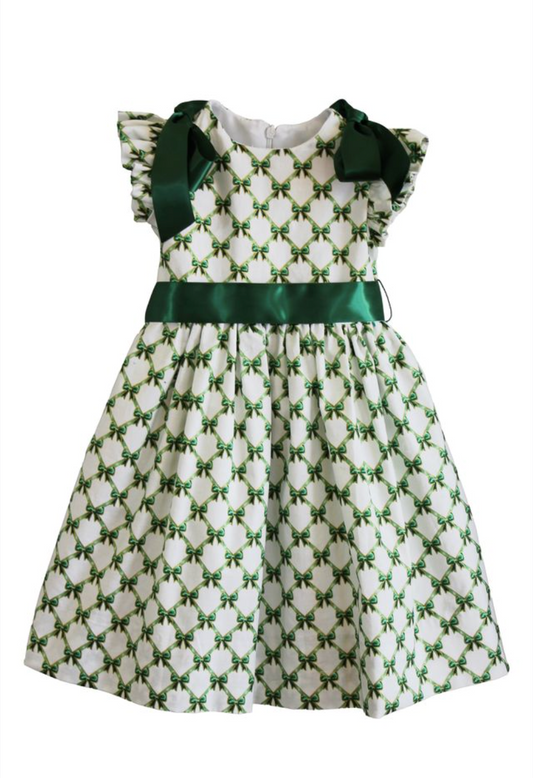 Cotton Bow Dress w/ Sash