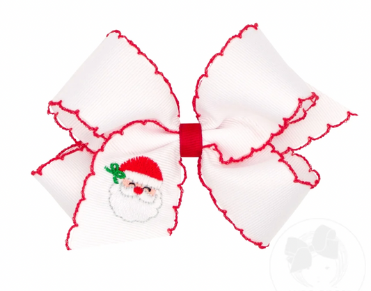 Moonstitch Santa Embroidered Hair Bow