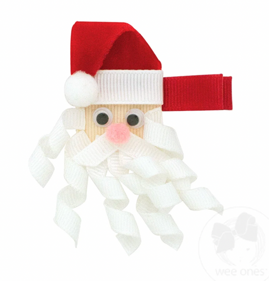 Large Santa Ribbon Art Clip
