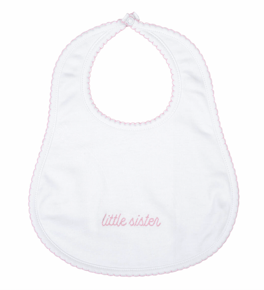 Little Sister Embroidered Bib