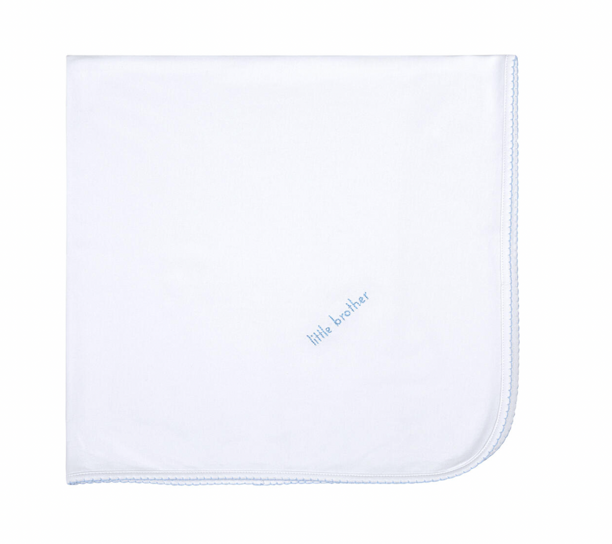 Little Brother Embroidered Receiving Blanket