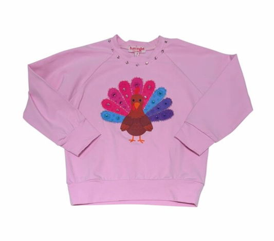Turkey Sweatshirt- Cotton Candy Pink