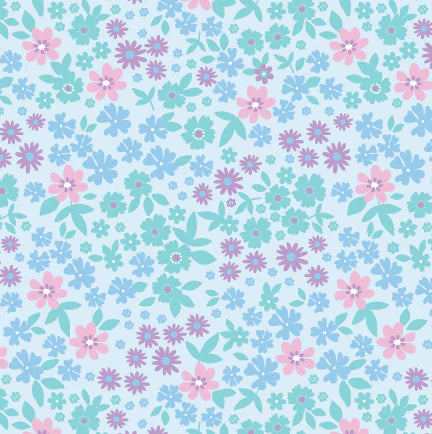 Heather Half Zip - Frosted Floral