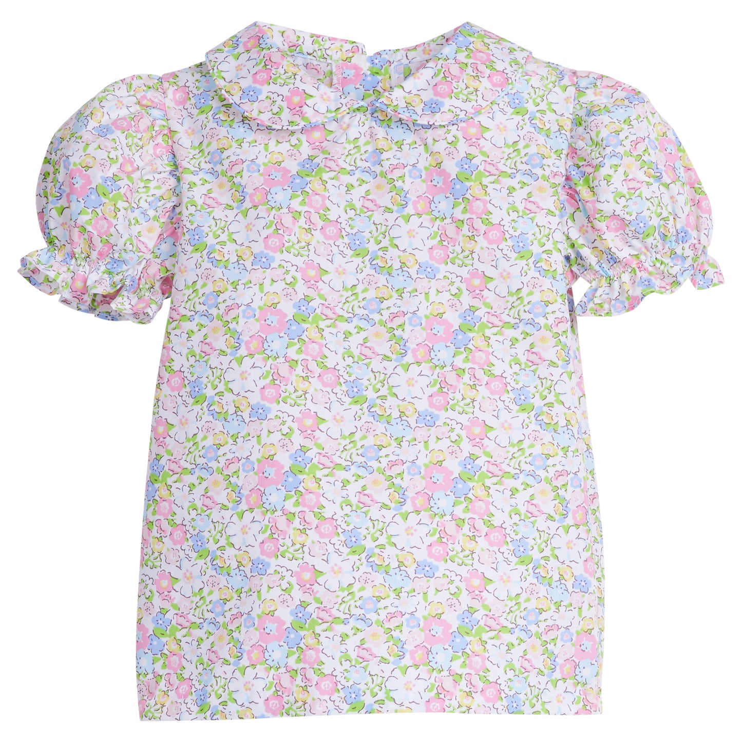 Short Sleeve Peter Pan Blouse - Cheekwood Floral