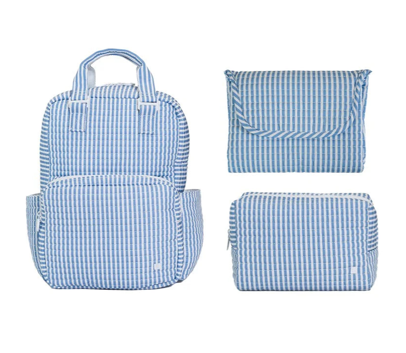 Quilted Everyday Bag - Pimplico Stripe Chambray