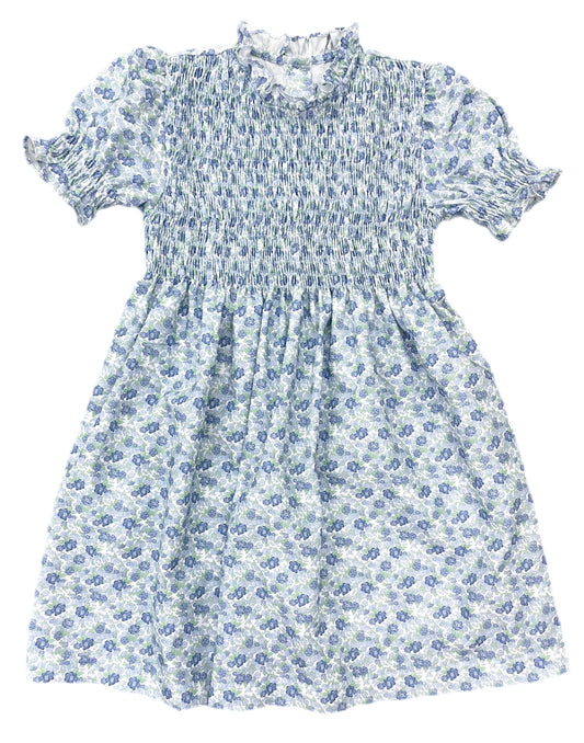 *PRE-ORDER* Smocked Dress - Blue Floral