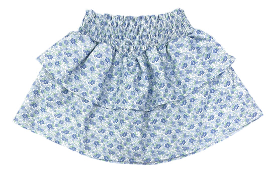 *PRE-ORDER* Smocked Skirt - Blue Floral