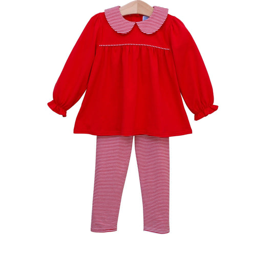 Abigail Pants Set - Red
