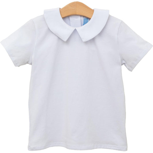 SS Peter Pan Collar Shirt Boys - White