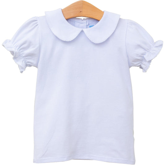 SS Peter Pan Collar Top Girls - White
