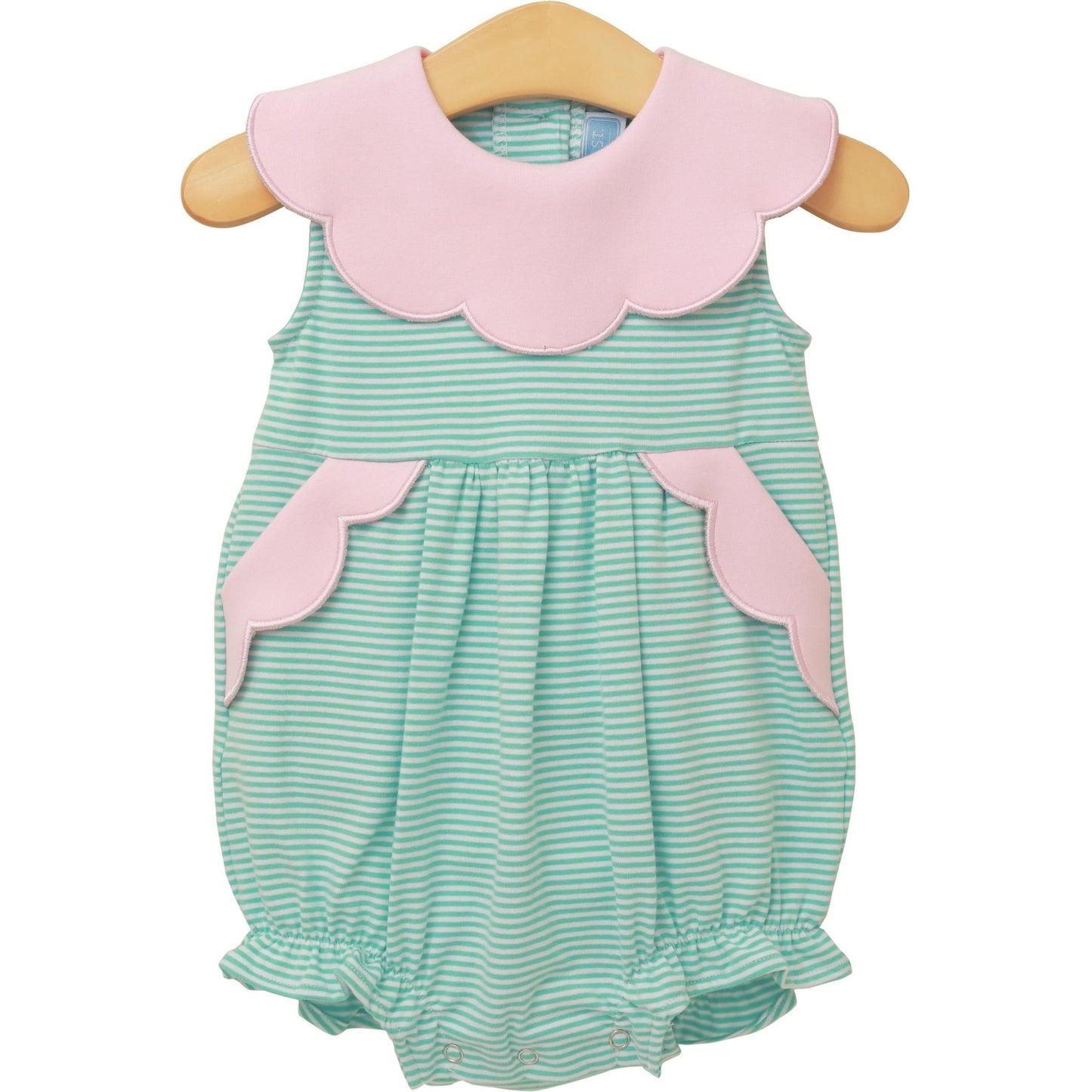 Penelope Bubble -Mint Stripe/Light Pink