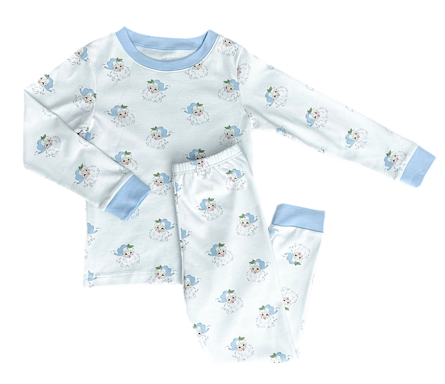 *PRE-ORDER* Boys Two Piece Pajama - Blue Santa