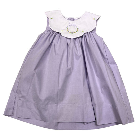 Purple Bow Stitched Dress