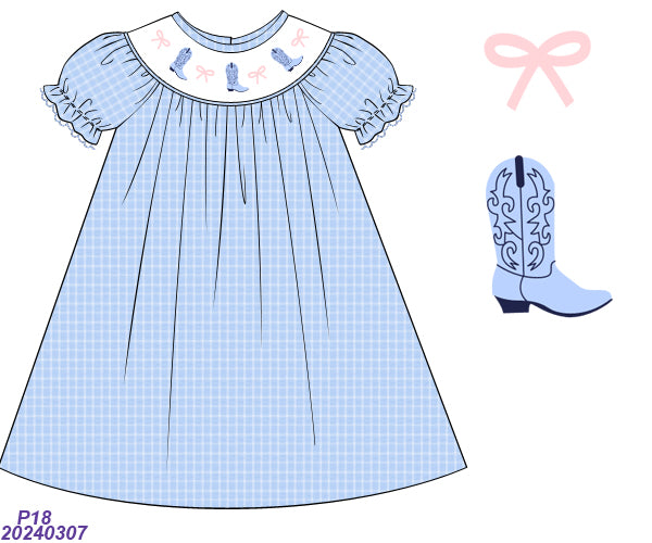 Smocked Boots Dress