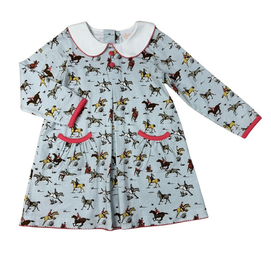Collared Penny Pleat Dress - Steeplechase