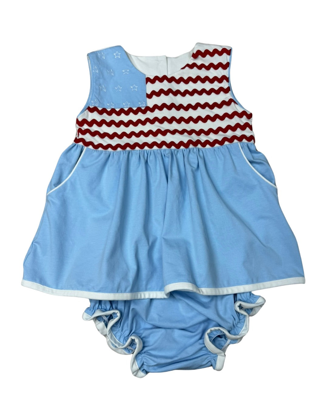 Ric Rac & Stars Flag Bloomer Set