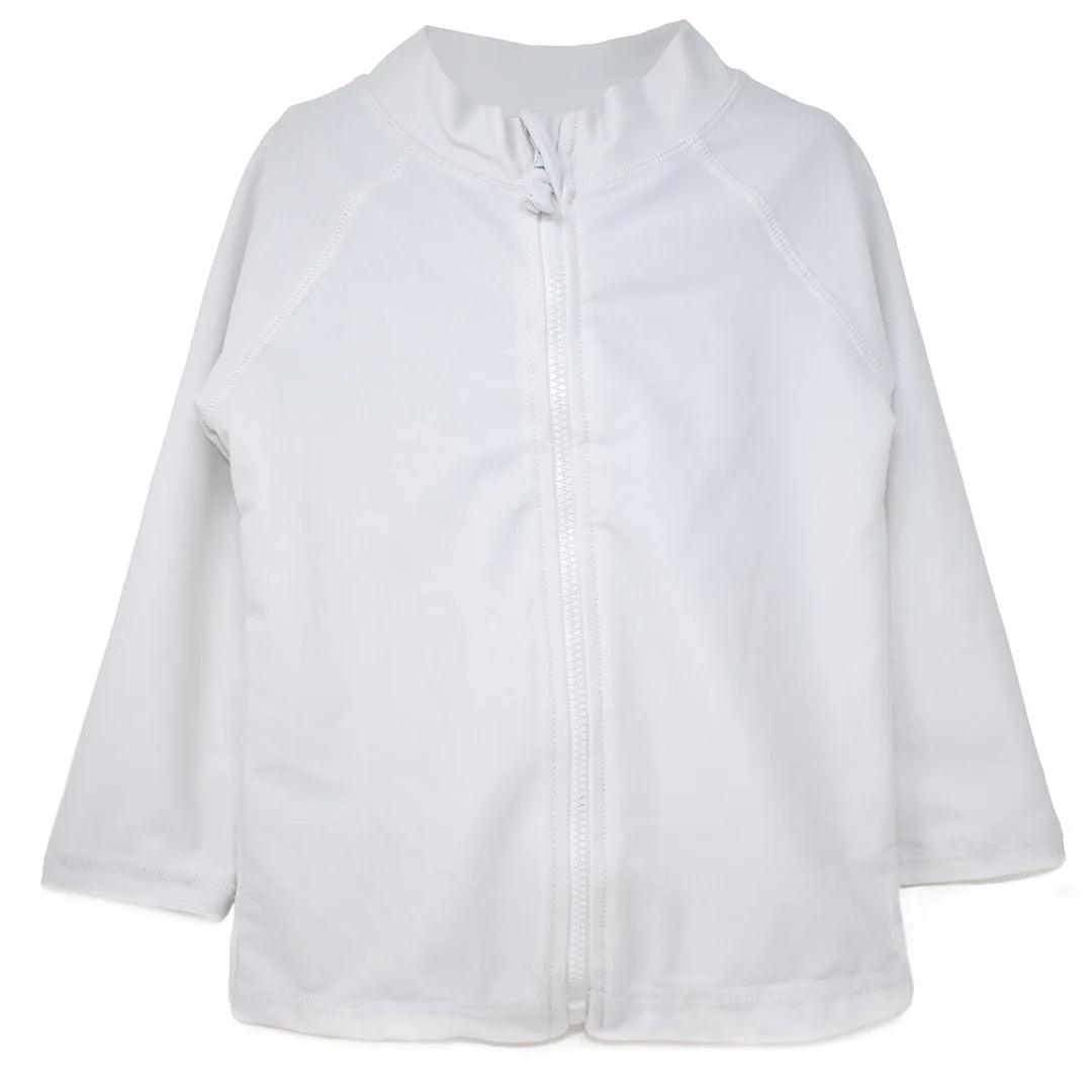 Zip Front Swim Jacket - White