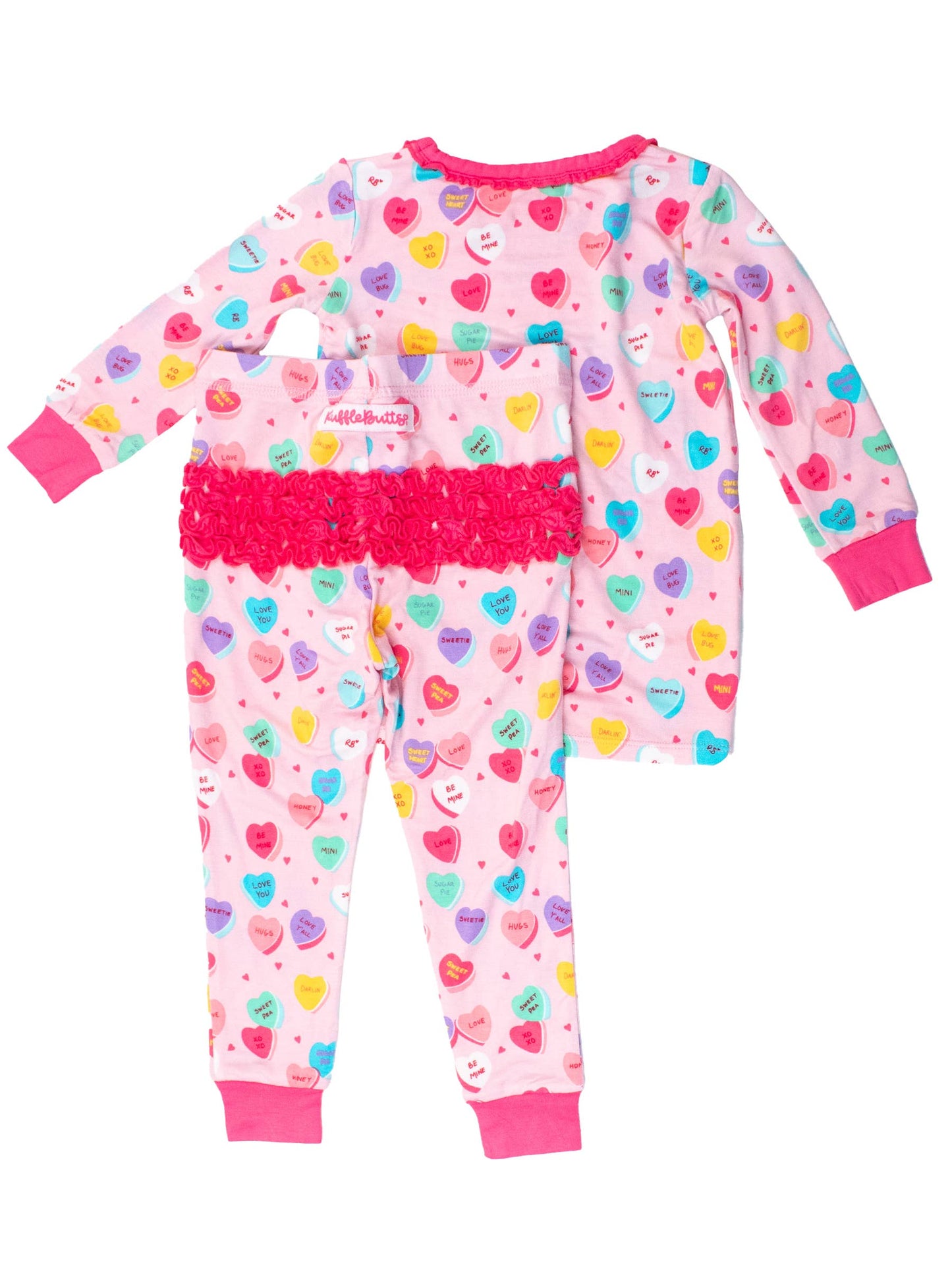 Toddler Be My Valentine Ruffle Long Sleeve Pajama Set