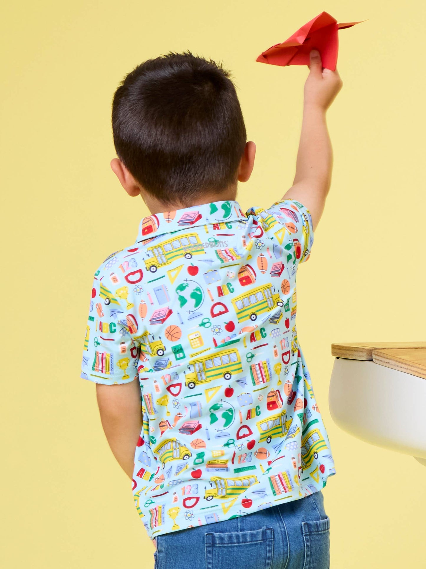 Boys Classroom Crew Knit Short Sleeve Performance Polo