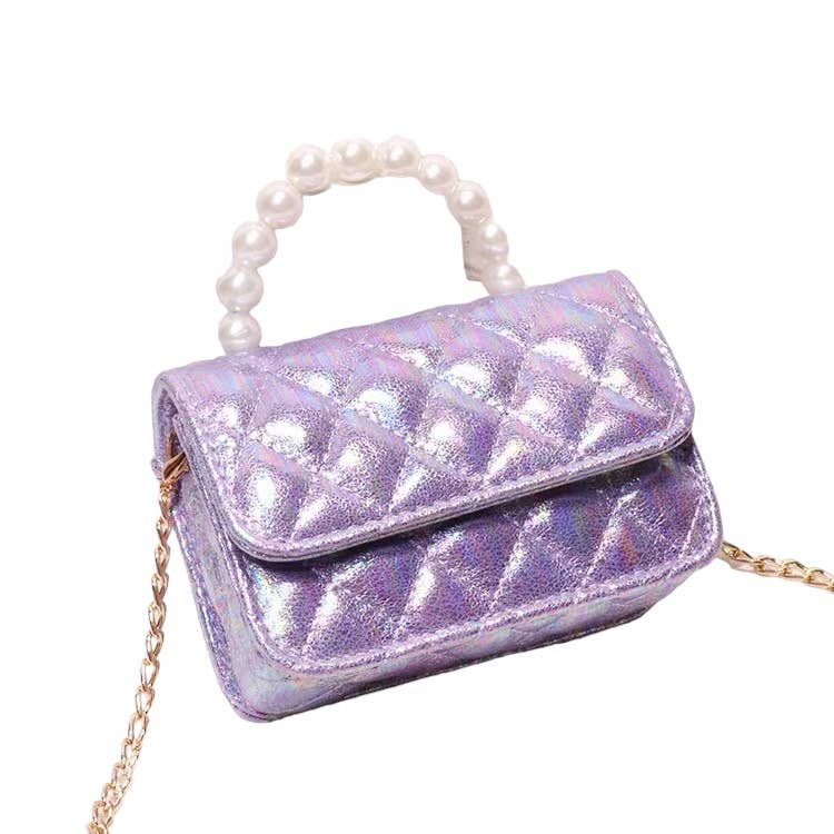Mini Spring Pastel Clutch Purse with Crossbody Gold Chain