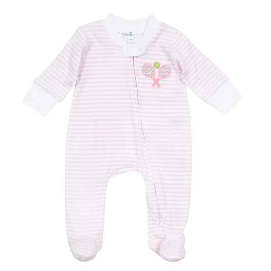 Courtside Cuties Zip Footie - Pink