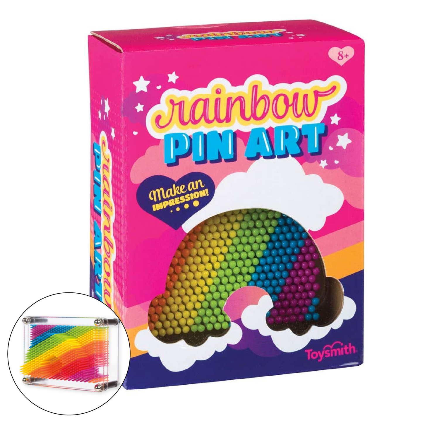 Colorful Rainbow Pin Art, Girls Boys, Room Decor Desk Toy