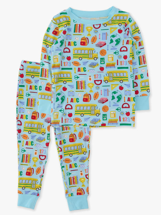 SoftSnooze™ Kids Bamboo Viscose Classroom Crew Long Sleeve Pajama Set