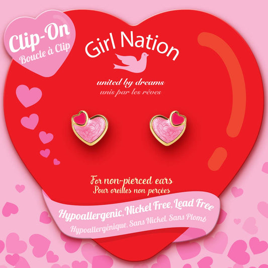 CLIP ON Cutie Earrings | Heart 2 Heart | Valentine's