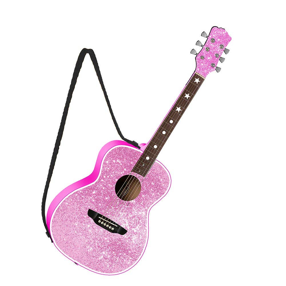 4.5" RESIN PINK GUITAR Ornament