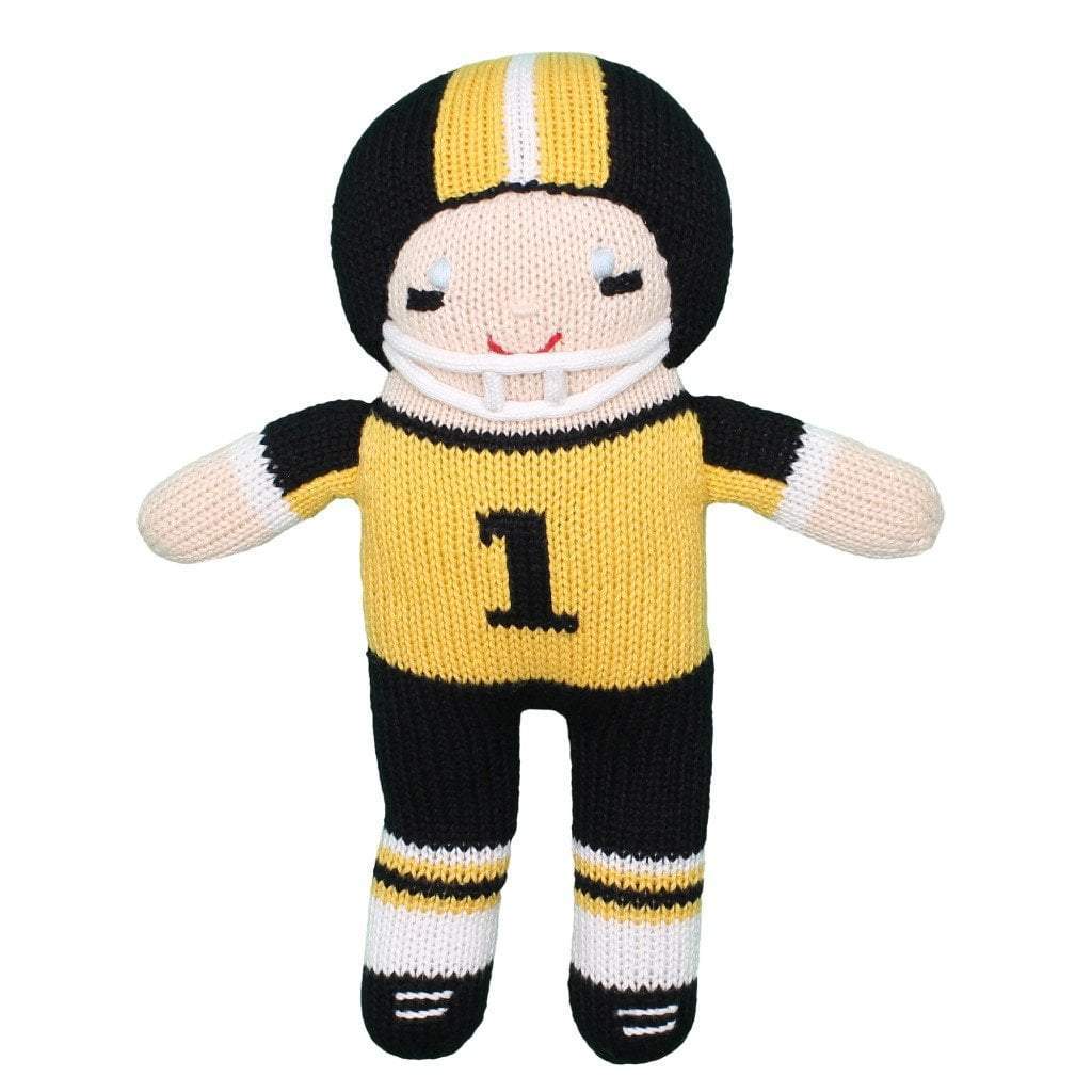 Knit Football Player - Black and Gold