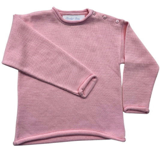 Roll Neck Sweater- Light Pink