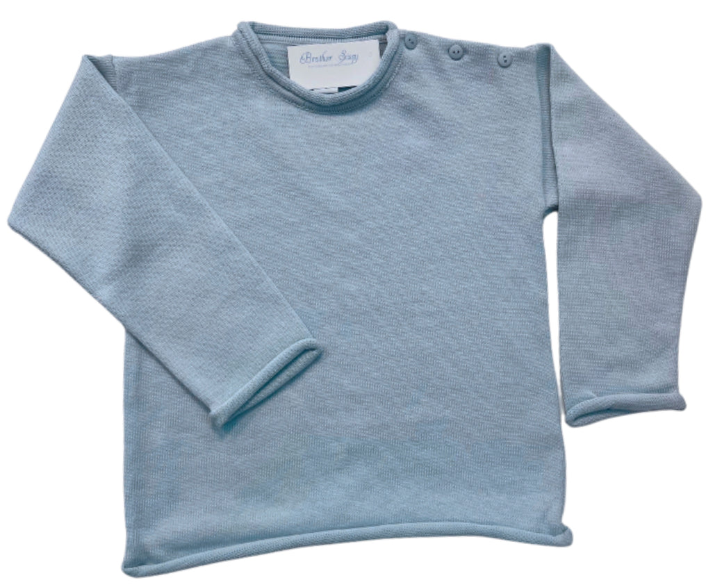 Roll Neck Sweater- Light Blue