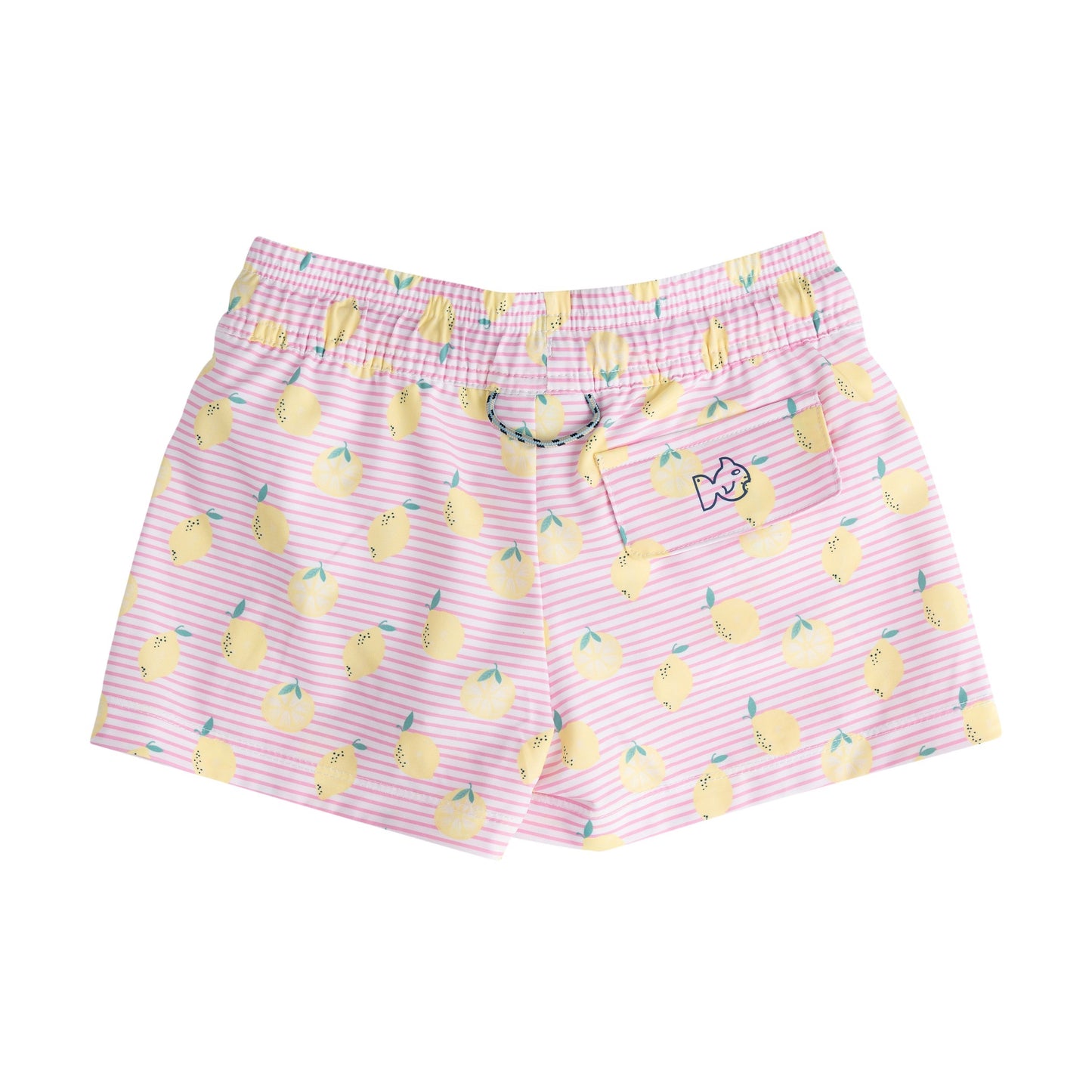 Girl's Beach Cruiser Short - Pink Frosting Lemon Stripe
