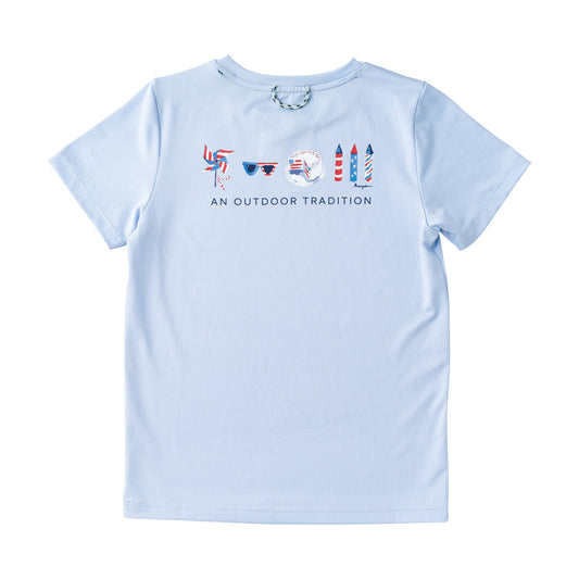 Pro Performance SS T-Shirt - Patriotic Windsurfer