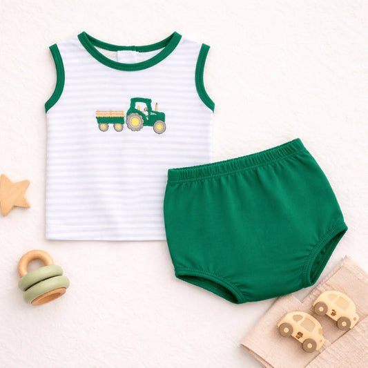 Little Farmer Appliqué Diaper Cover Set