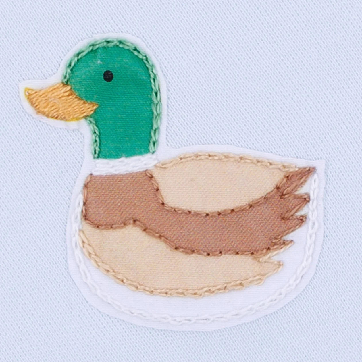 Mallard Embroidered Diaper Cover Set - Light Blue