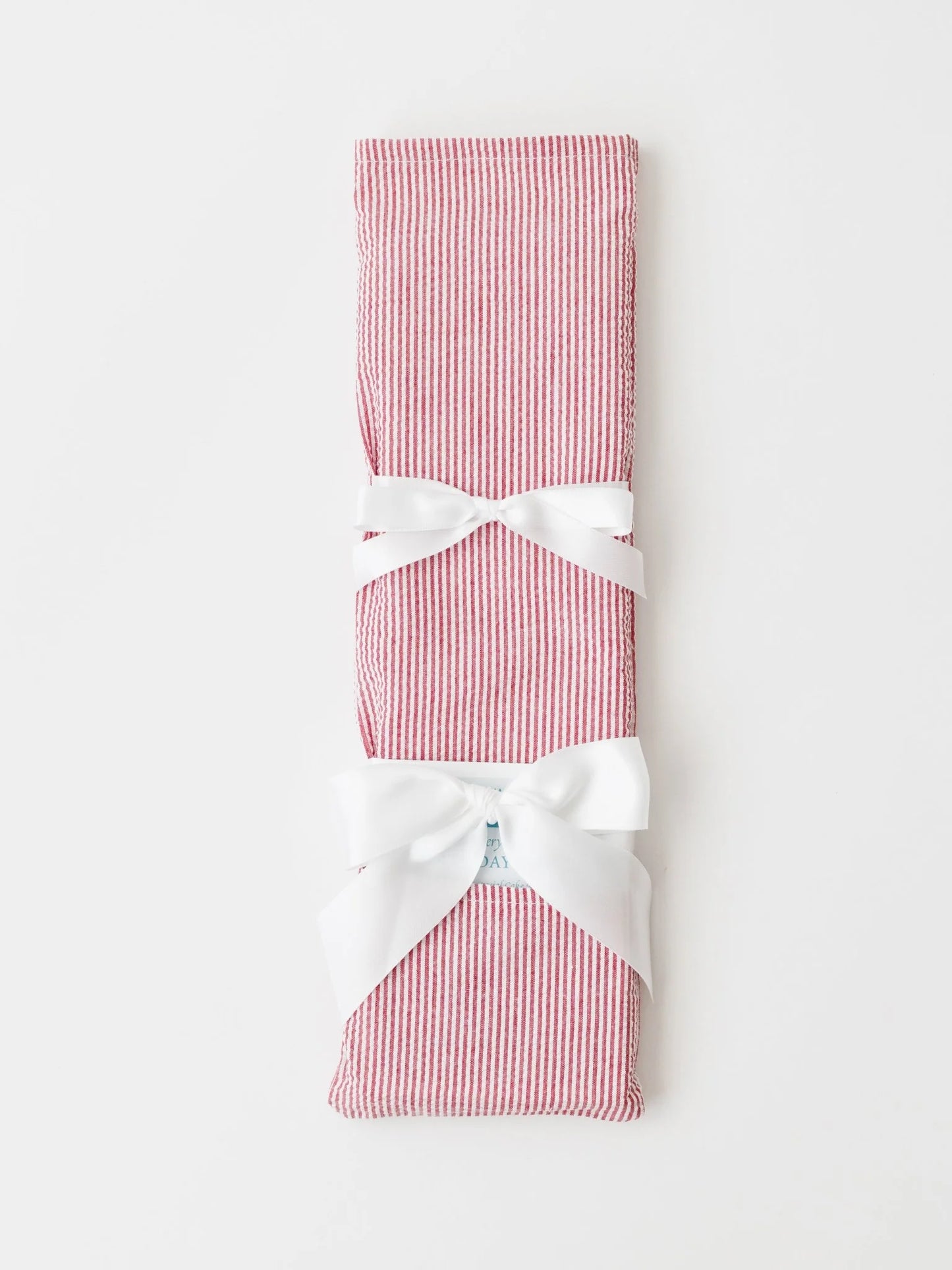 Keepsake Knife-Red Seersucker with White Ribbon