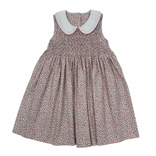 Ditzy Floral Bow Smocked Dress