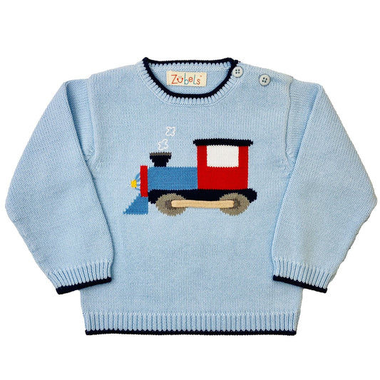 Blue Train Knit Sweater