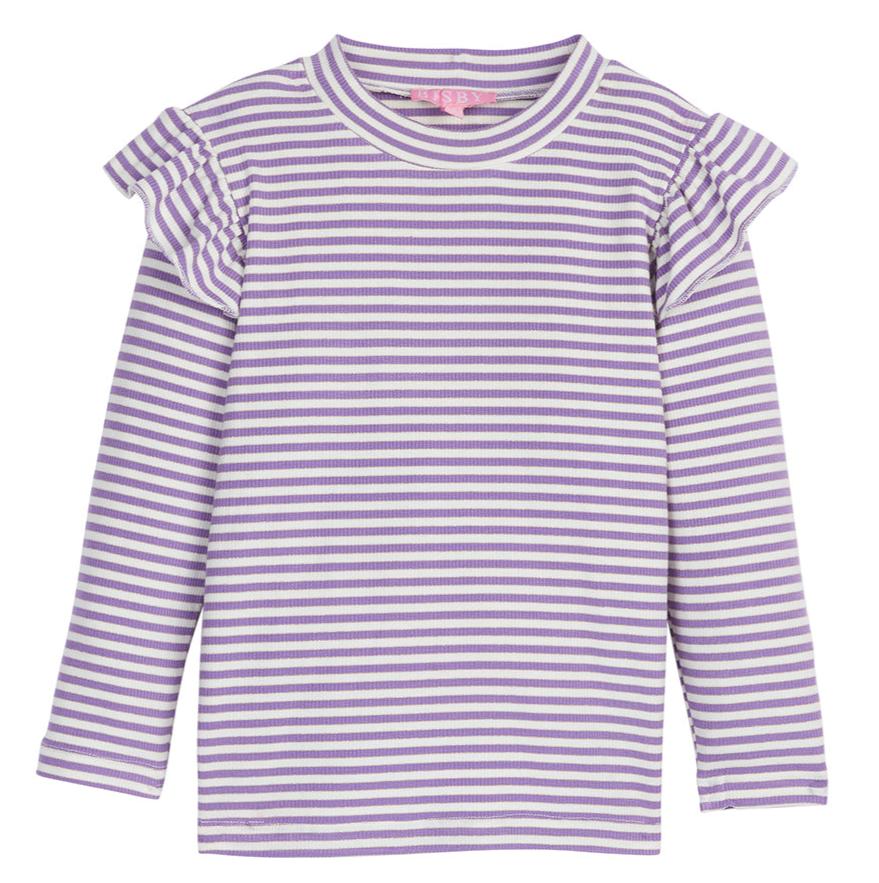 Sadie Top- Lilac Sparkle Stripe