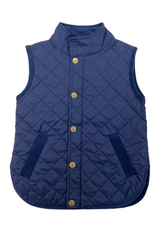 Classic Quilted Vest- Navy