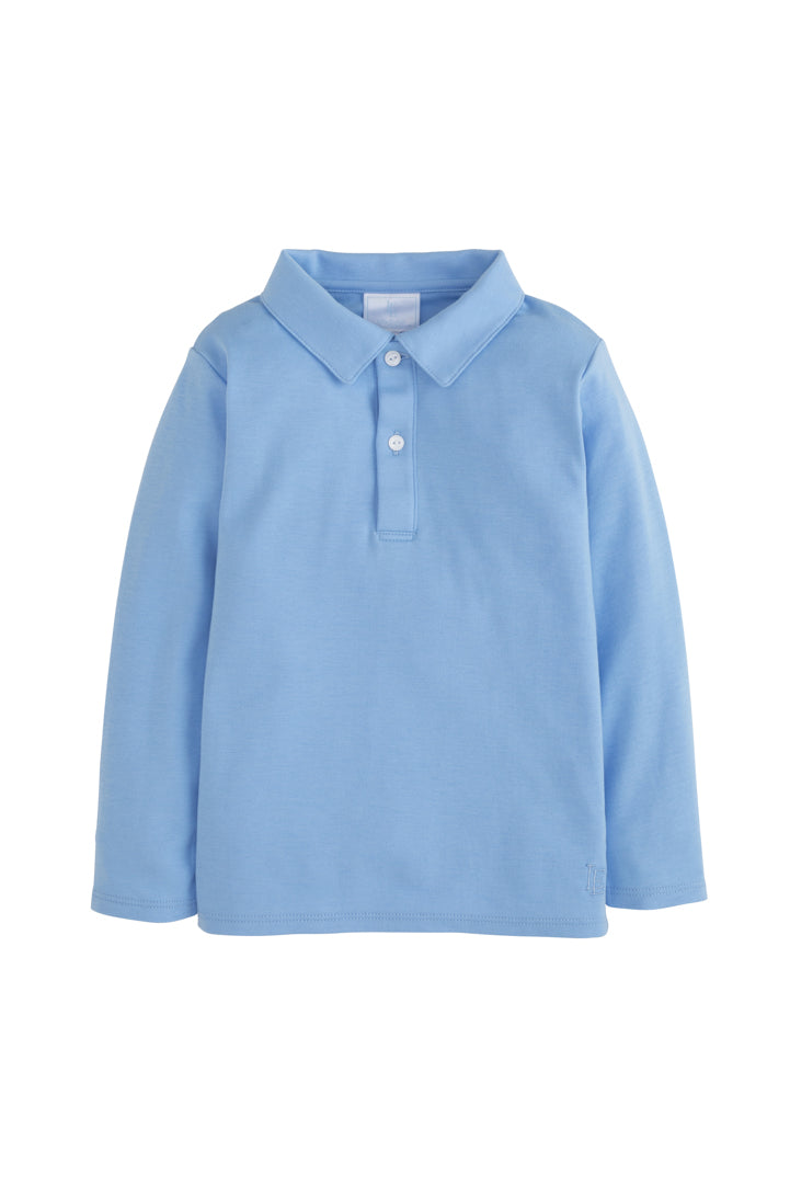 Long Sleeve Polo - Light Blue