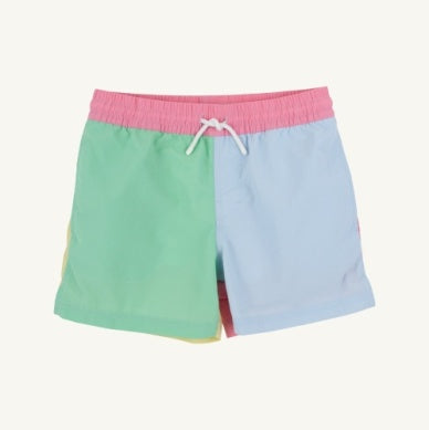 Country Club Colorblock Trunk -Grace Bay Green/Buckhead Blue/Lake Worth Yellow/Hamptons Hot Pink
