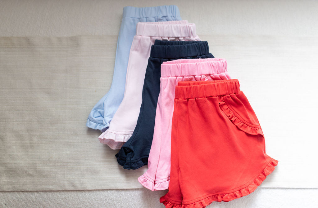 Kinley Ruffled Shorts-Bubblegum Pink