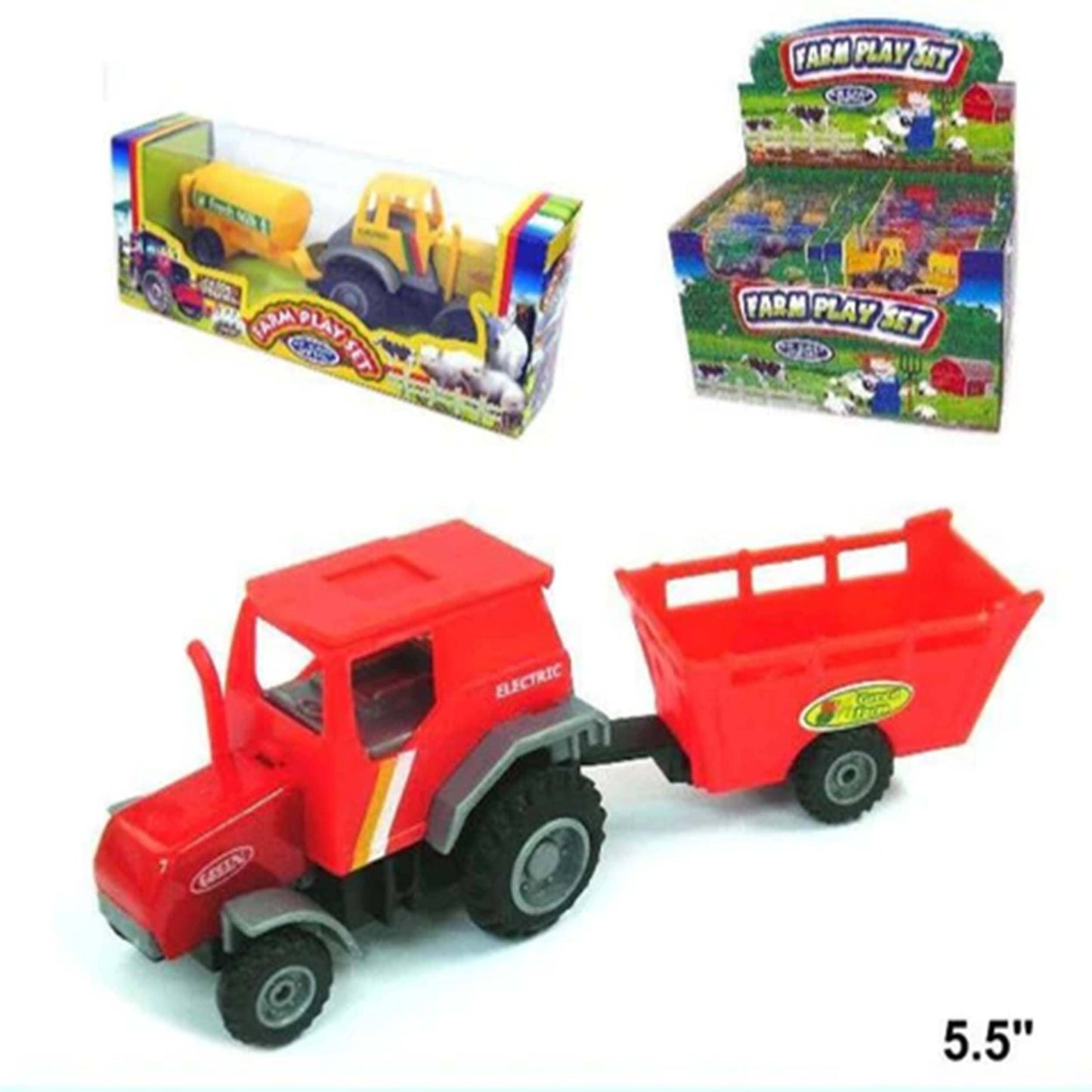 Tractor With Trailer Diecast Metal Toys