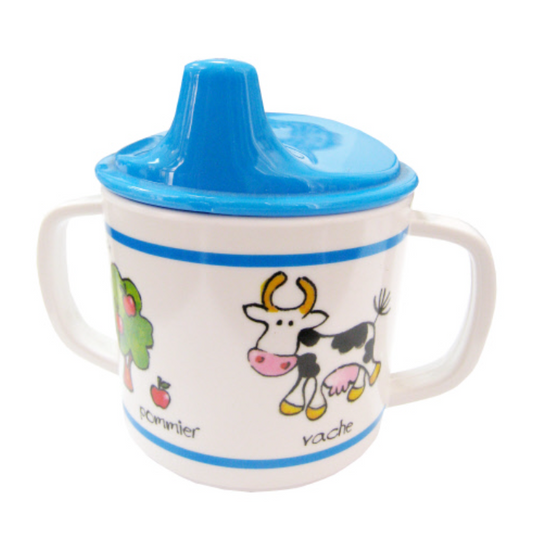 Sippy Cup- Farm Animals- Blue