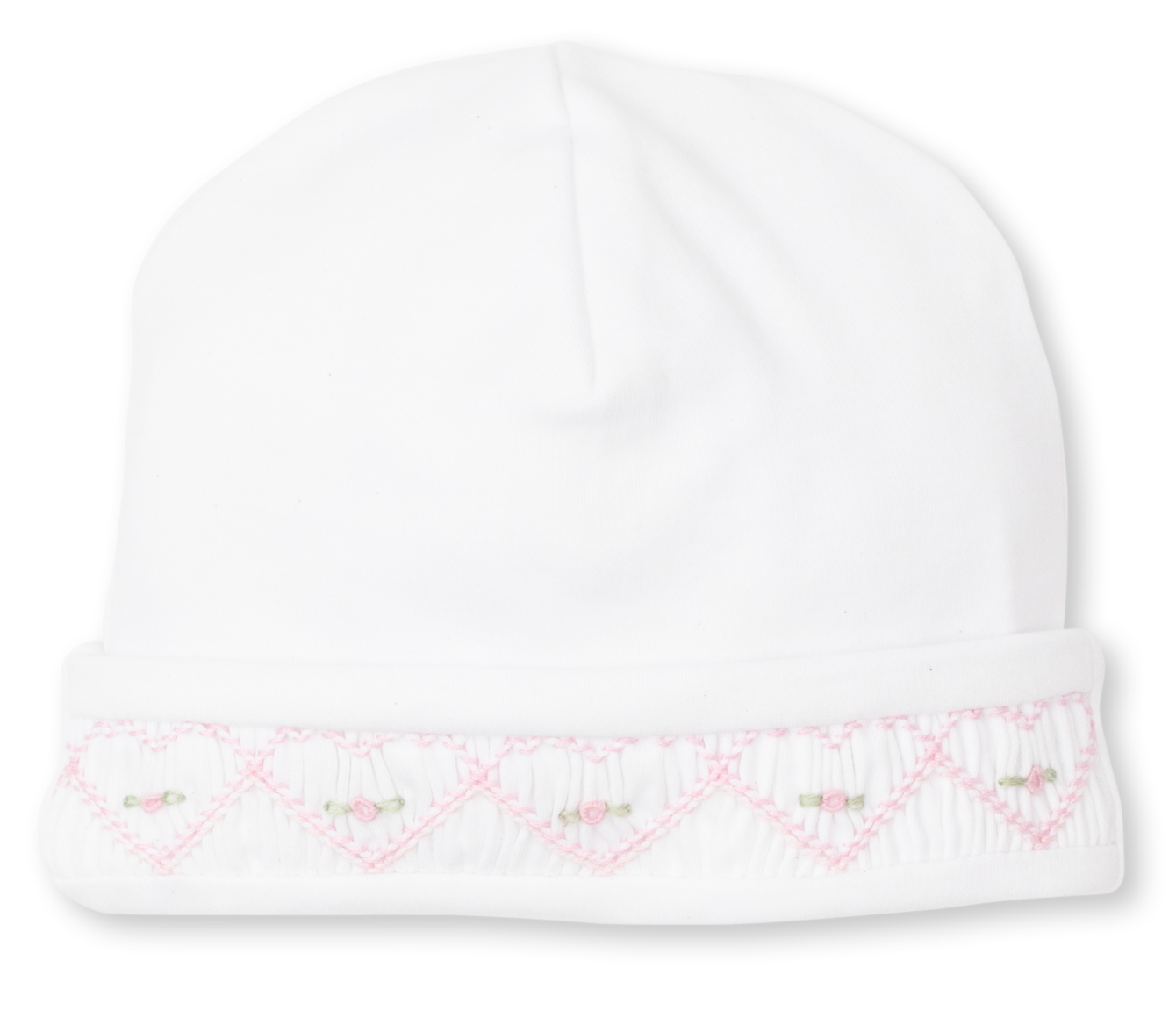 White/ Pink Hat With Hand Smock