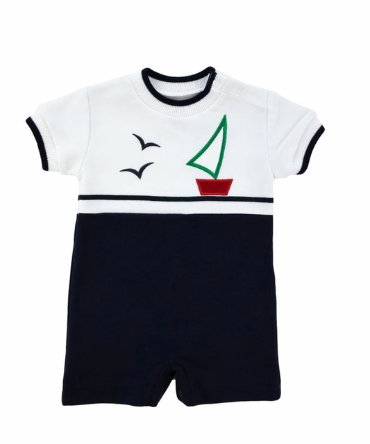 Vintage Sails Pique Knit Shortall