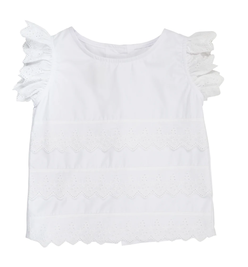 Ellies Eyelet Top – Brother and Sissy Children's Boutique